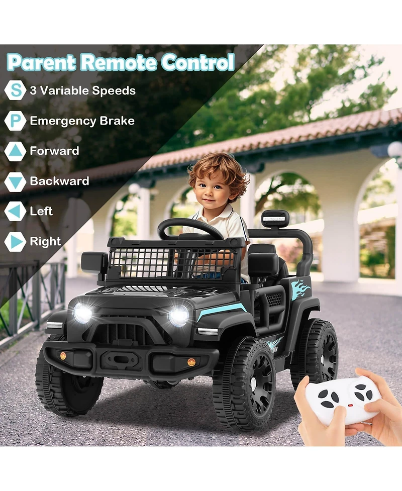 Costway 12V Kids Ride on Truck Car Battery Powered Electric Vehicle with Remote Control
