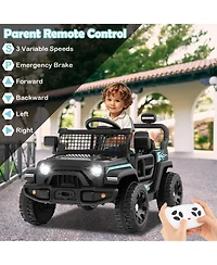Costway 12V Kids Ride on Truck Car Battery Powered Electric Vehicle with Remote Control
