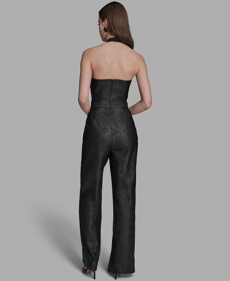 Bcbg Women's 2-Piece Halter Neck Jumpsuit Set
