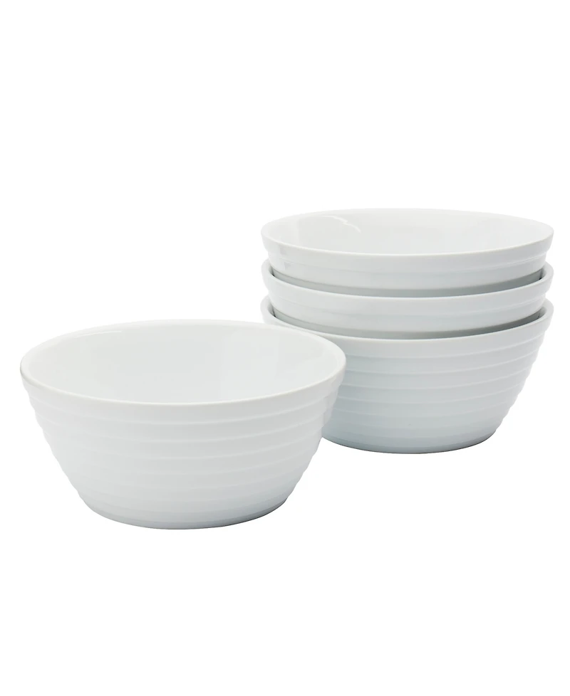 Tabletops Gallery Textured Round Bowls, Set of 4, Service For 4