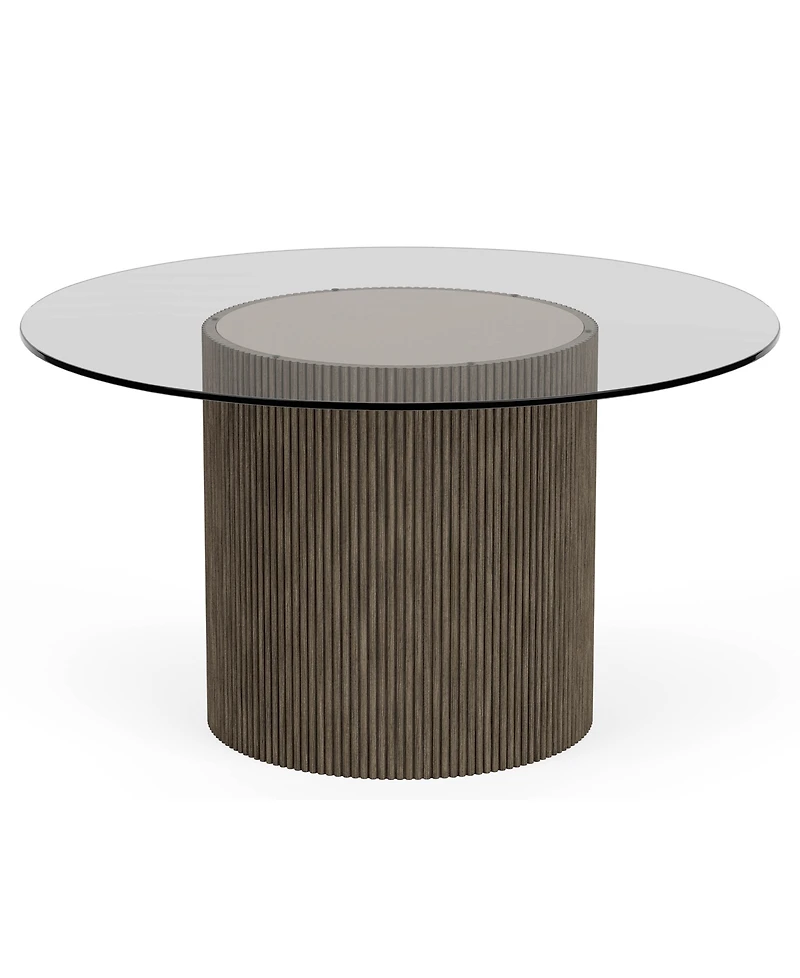 Frandlyn 54" Round Glass Dining Table