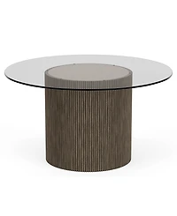 Frandlyn 54" Round Glass Dining Table