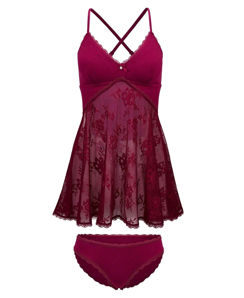Adore Me Plus Marien Babydoll & Bikini Set