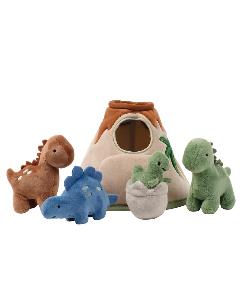 Lambs & Ivy Dino-Might Plush Dinosaur Volcano Interactive Soft Toy Play Set