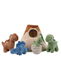 Lambs & Ivy Dino-Might Plush Dinosaur Volcano Interactive Soft Toy Play Set