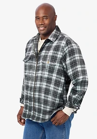 KingSize Men's Big & Tall Brawny Zip Up Shirt Jacket