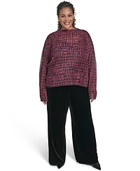 Calvin Klein Plus Printed Long Sleeves Top