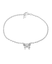 American West Jewelry Sterling Silver Butterfly Anklet, 10 Inches
