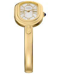 Fossil Women's Sloan Three-Hand Gold-Tone Stainless Steel Bangle Watch, 25mm