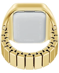 Fossil Women's Raquel Watch Ring Two-Hand Gold-Tone Stainless Steel Watch,14mm