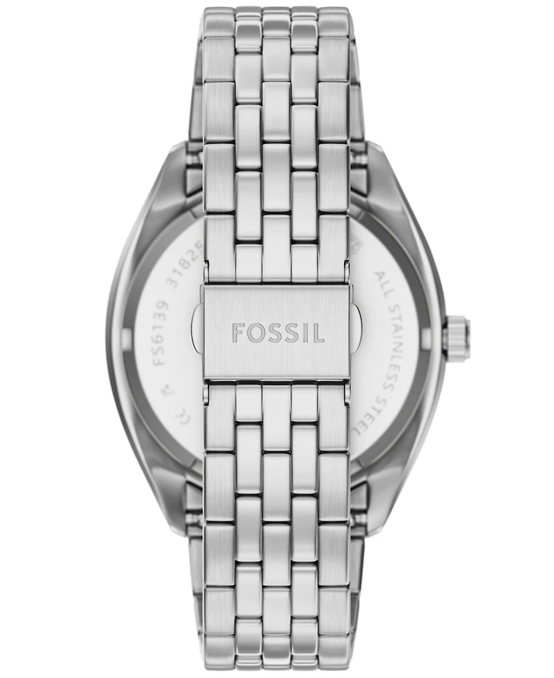 Fossil Men's Campbell Three-Hand Day-Date Stainless Steel Watch