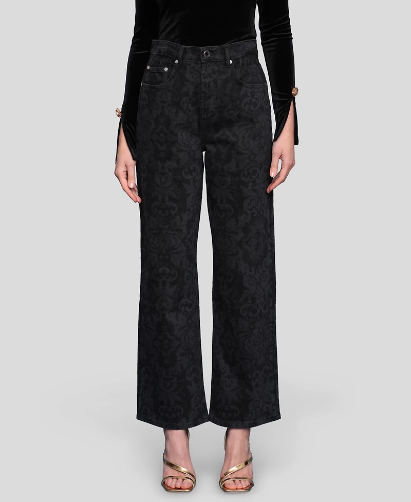 Avec Les Filles Women's Elastic Cinched Jeans