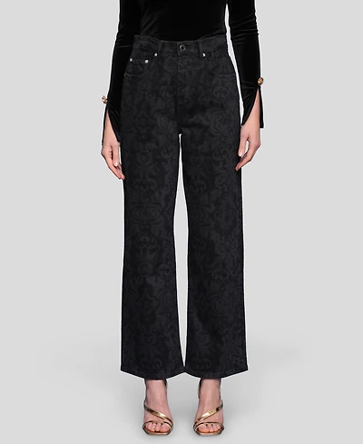 Avec Les Filles Women's Elastic Cinched Jeans