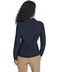 Tommy Hilfiger Women's Floral Clip Button-Up Top