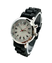 Olivia Pratt Luminous Dial Easy Read Medical Professionals Silicone Band Women Watch