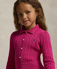 Polo Ralph Lauren Girls 2T-6X 2-Piece Crewneck Cardigan and Skirt Set