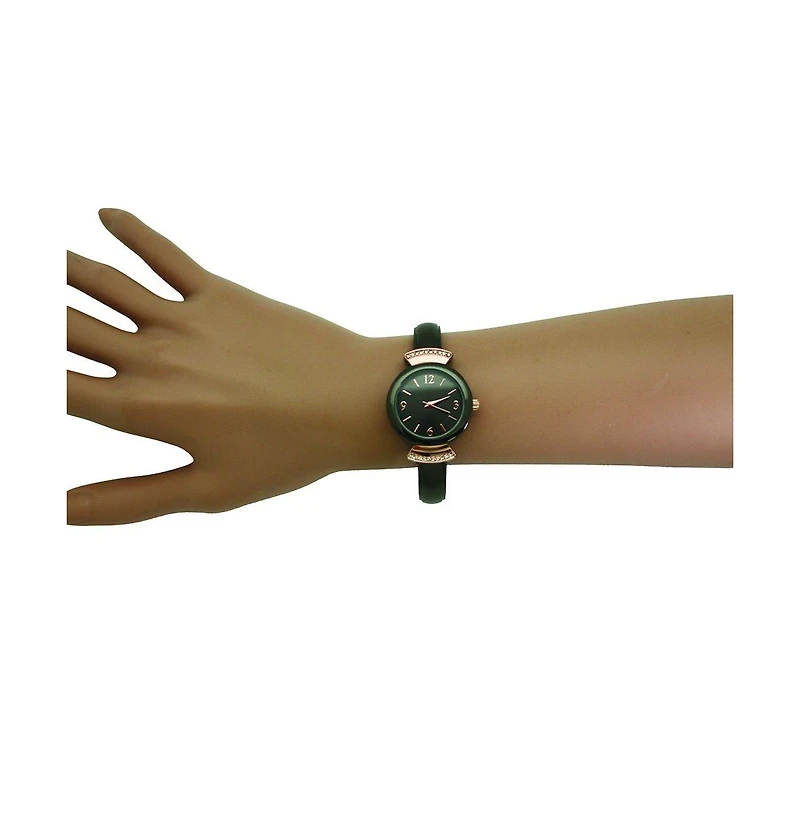 Gunmetal Rose Gold Olivia Pratt Classic Every Day Metal Bangle Watch