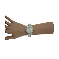 Silver Rhinestone Shiny Bangle Watch