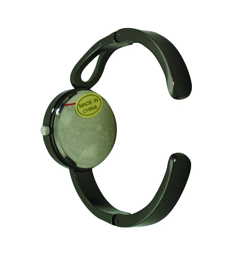 Gunmetal Silver Olivia Pratt Shape Every Day Two Tone Metal Bangle Watch