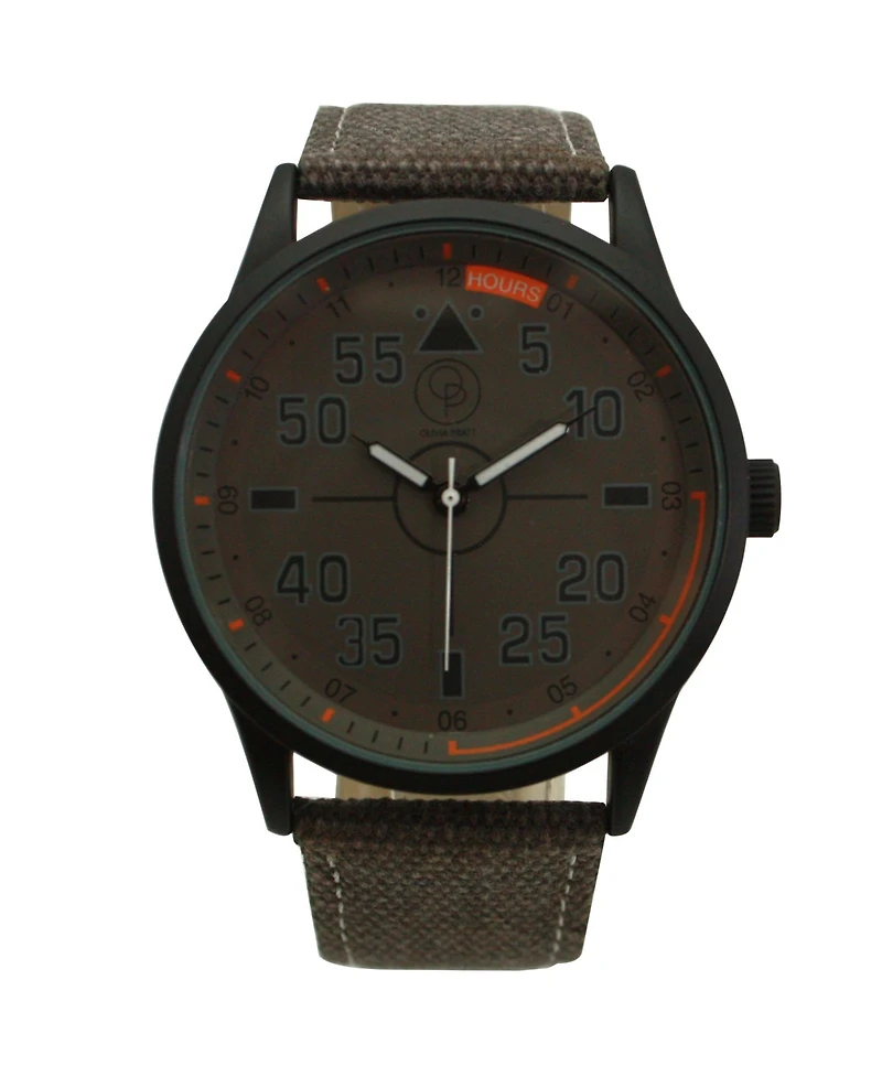 Olivia Pratt Taupe Denim Band Big Face and Numbers Men Watch