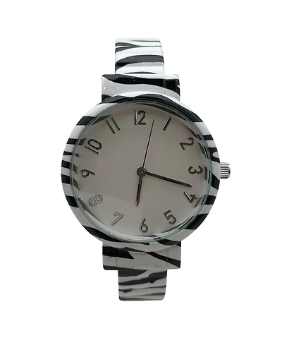 Olivia Pratt Zebra Round Face Every Day Versatile Bangle Women Watch