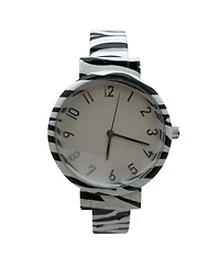 Olivia Pratt Zebra Round Face Every Day Versatile Bangle Women Watch