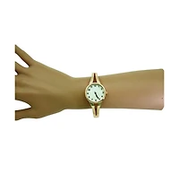 Olivia Pratt Rose Gold Olivia Pratt Slim Small Numbers Dial Metal Bangle Watch