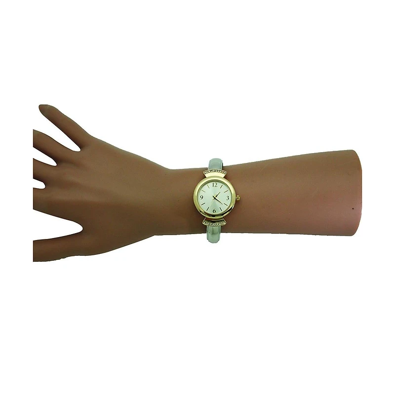 Olivia Pratt Silver Gold Olivia Pratt Classic Every Day Metal Bangle Watch