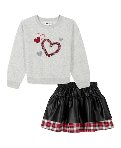 Kids Headquarters Girls 2T-4T 2-Piece T-Shirt and Skirt Set