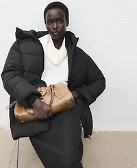 Mango Women's Hood Quilted Coat