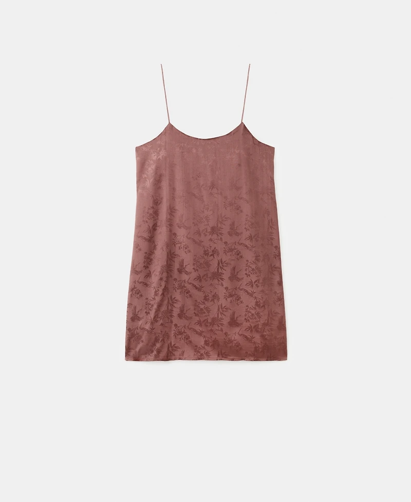 Mango Women's Jacquard Satin Nightdress