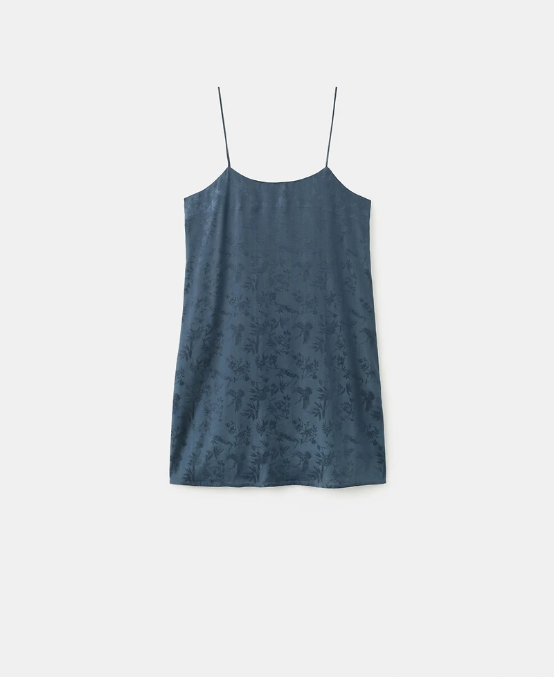 Mango Women's Jacquard Satin Nightdress