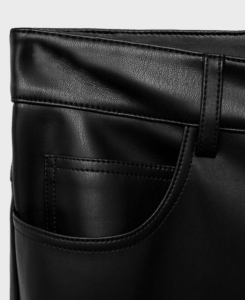 Mango Women's Leather-Effect Skinny Pants