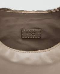 Mango Women's Pebbled Effect Medium Oval Bag