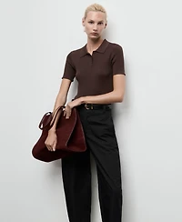 Mango Women's High-Waisted Balloon Pants