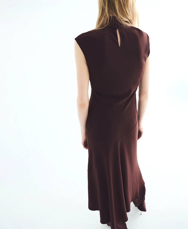 Mango Women's Long Turtleneck Dress