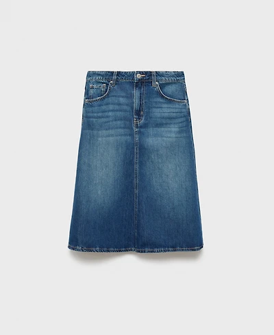 Mango Women's Midi Denim Skirt