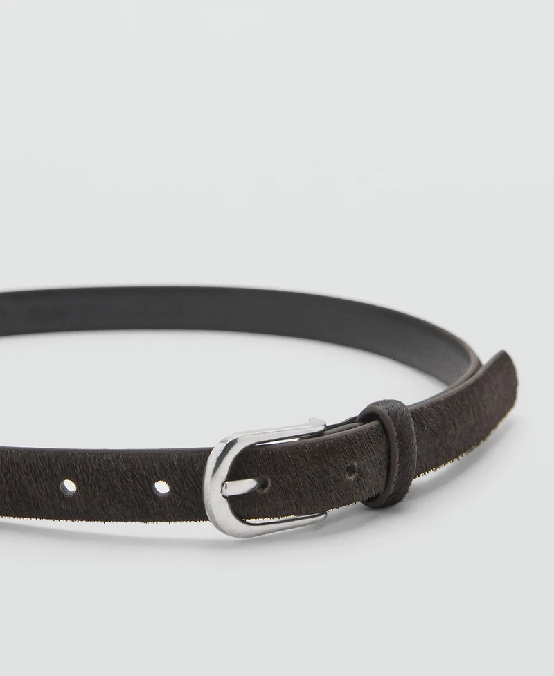Mango Women's Leather Belt