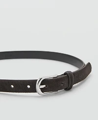 Mango Women's Leather Belt