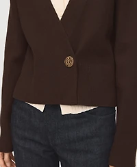 Mango Women's Jewel Button Cross-Over Cardigan