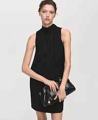 Mango Women's Bow Cut-Out Detail Short Dress