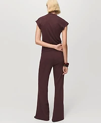 Mango Women's Elastic Waistband Knitted Pants