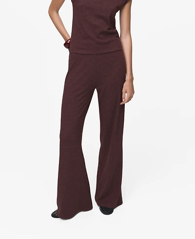 Mango Women's Elastic Waistband Knitted Pants