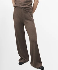 Mango Women's Elastic Waistband Knitted Pants