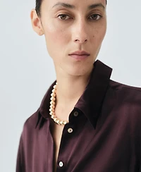 Mango Women's Silk Satin Shirt