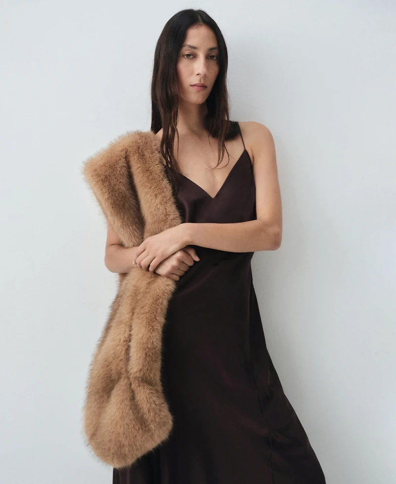 Mango Women's Silk Satin Dress