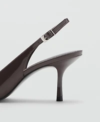 Mango Women's Patent Leather Effect Pointed Shoes