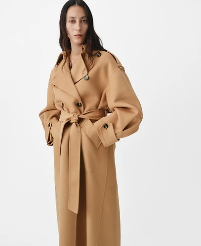 Mango Women's Double-Breasted Wool Coat