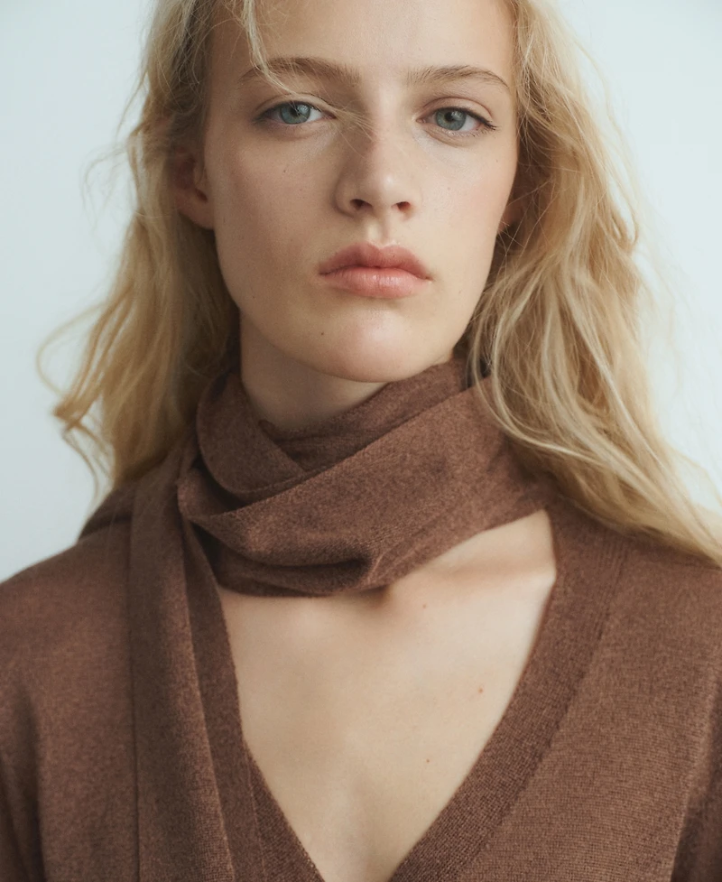 Mango Women's Foulard Fine-Knit Cardigan