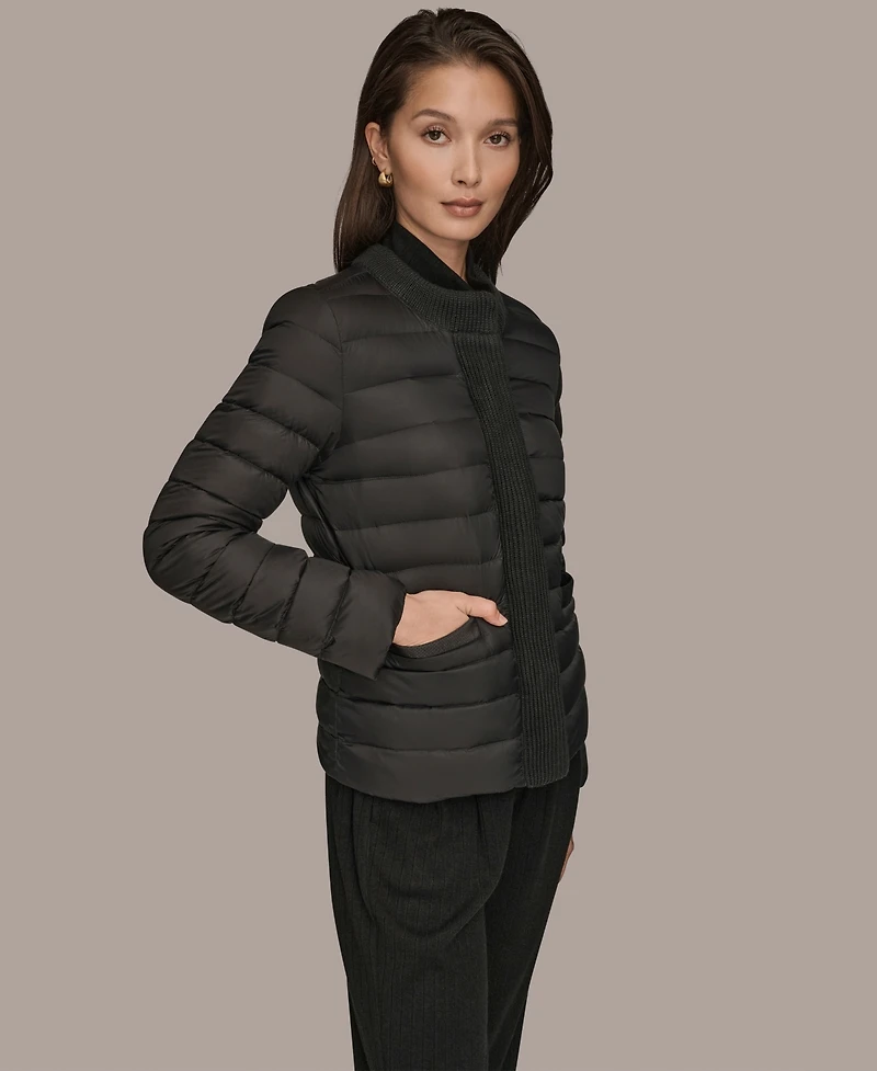Donna Karan Weekend Women's Collared Puffer Jacket